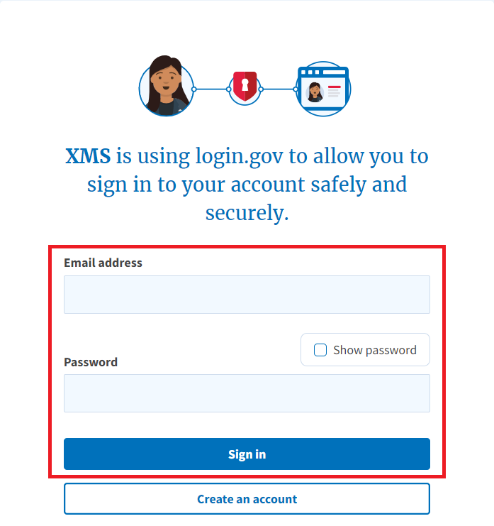 How To Log Into XMS With Login gov Credentials